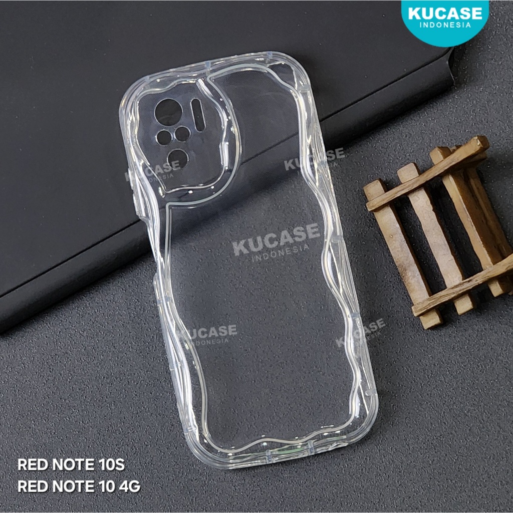 Kucase - Softcase Bening Gelombang Case Redmi Note 10s Redmi Note 10 4G Redmi Note 10 Pro Redmi Note