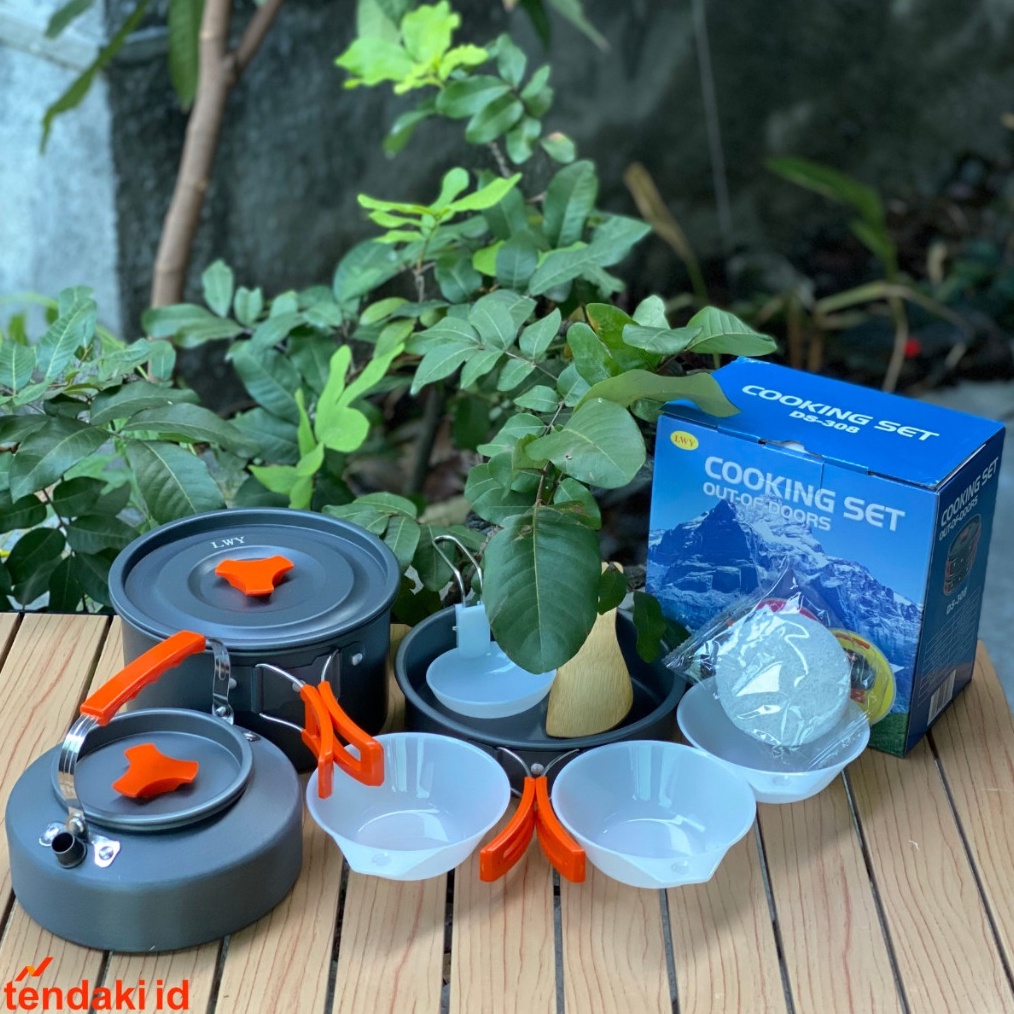 KODE G93B Cooking Set  Alat Masak Portable  Alat Masak Camping  KOMPOR CAMPING  ALAT MASAK SET CAMPI