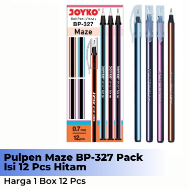 

Pulpen Maze BP-327 Pack Isi 12 Pcs Hitam