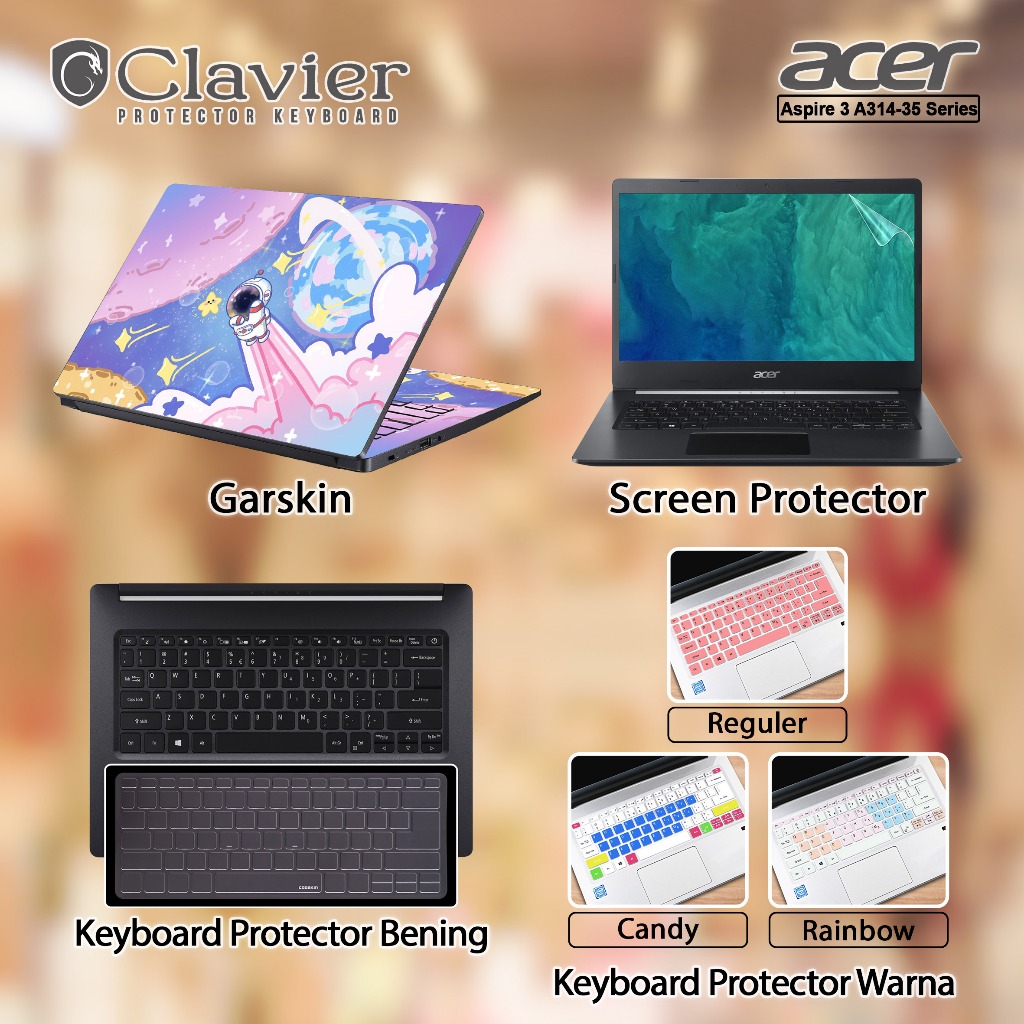Cover Keyboard Screen Protector Garskin Laptop Anti Gores Acer Aspire 3 Slim A314-35-C80W C8QL C91P 