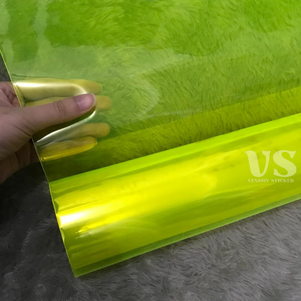 [ROLL] Sticker Skotlet Lampu Mobil Motor Transparant Yellow I Stiker Skotlet Headlamp Kuning Transpa