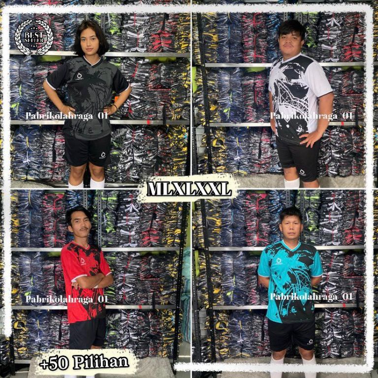 KODE E96H 1 Set Baju Bola Futsal Pria Wanita Motif Printing Ortus