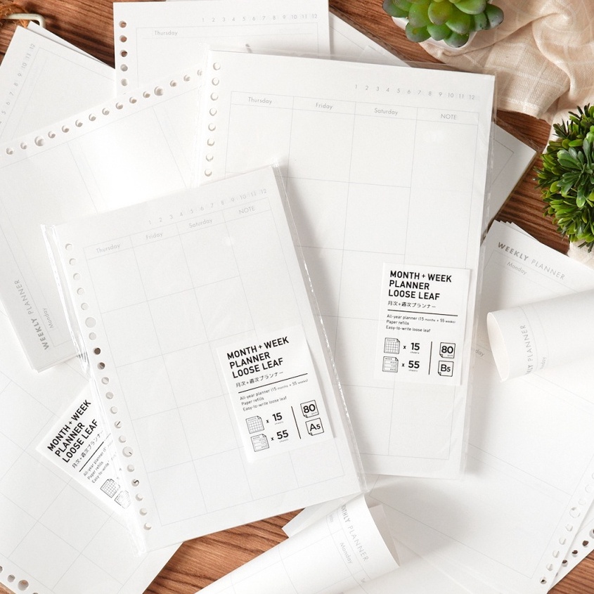 

Istimewa Panmomo Monthly and Weekly Planner Loose Leaf CREATIV