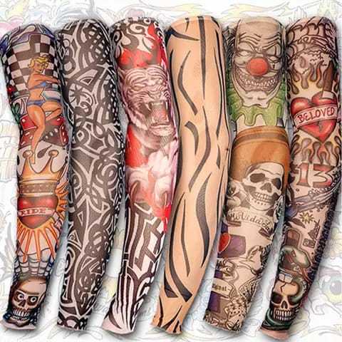 1 pasang manset tato/manset tangan motif tato/manset tangan pria