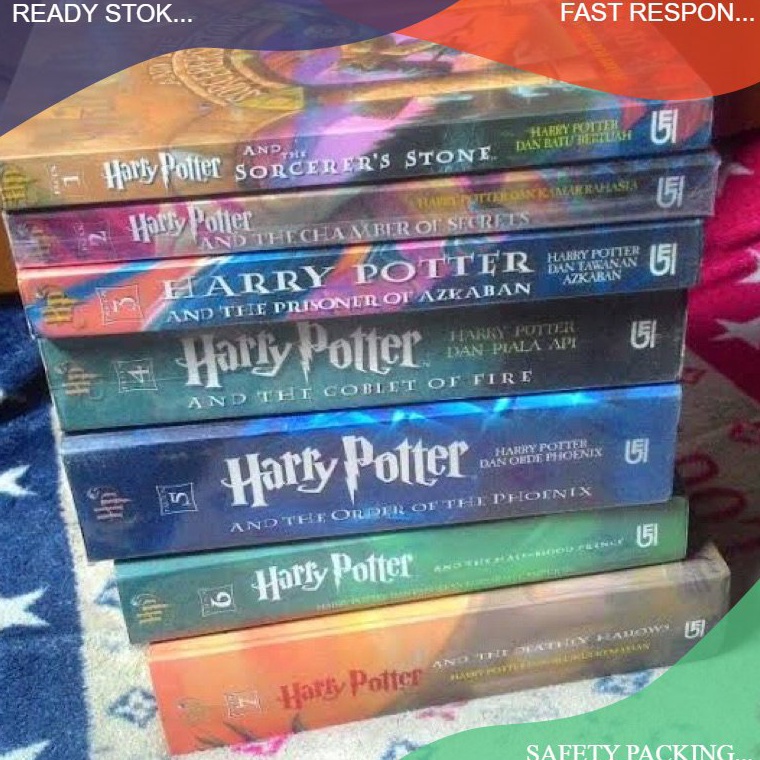 Harry Potter Jilid 1 2 3 4 5 6 7 Bahasa Indonesia dan Bahasa Inggris Bebas PilihJ K ROWLING KODE Z6E