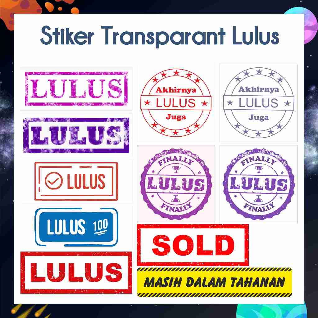 

Stiker Transparant Lulus Graduation Wisuda