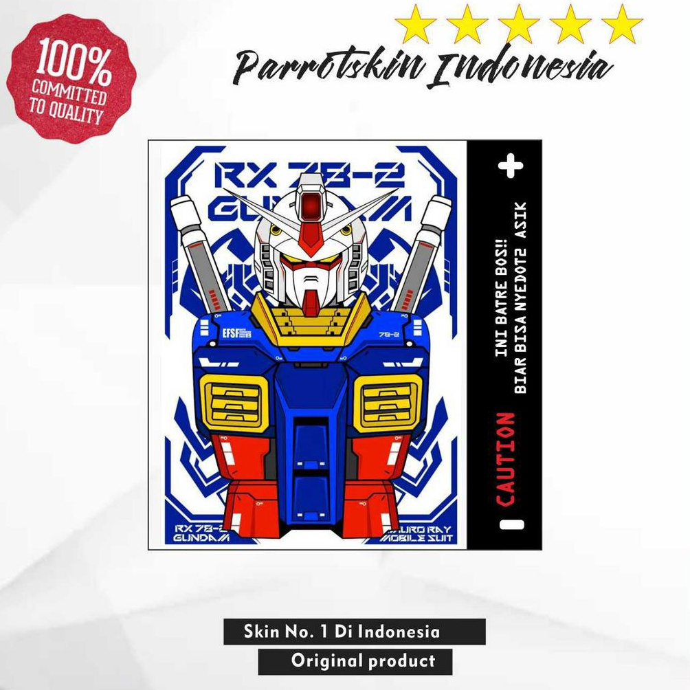 

EKSTRA PROMO Stiker Satuan Garskin Wrap Baterai Gundam Edition Bisa custom