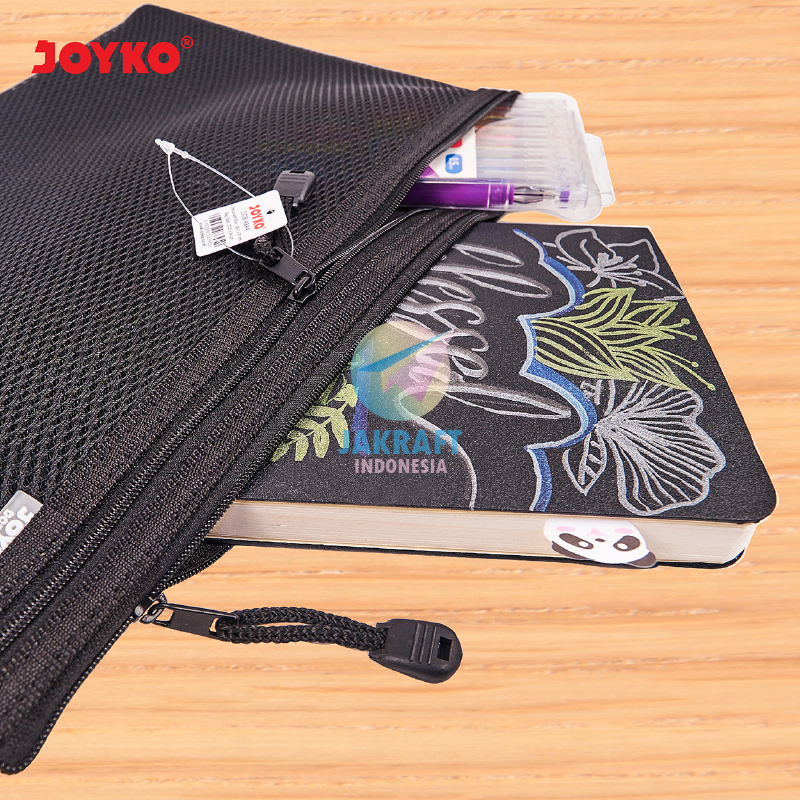 

(1 Pcs) Document Bag Jaring Zipper JOYKO DCB-49 A4 Busa Foam Empuk Hitam Makalah Skripsi Proposal Thesis Presentasi Stationery Pouch Resleting