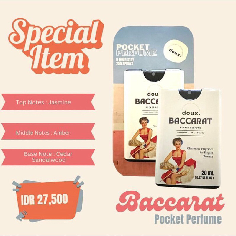 [ 100% Original Parfum ] Special Item Parfum Doux Baccarat Eau de parfum 20ml