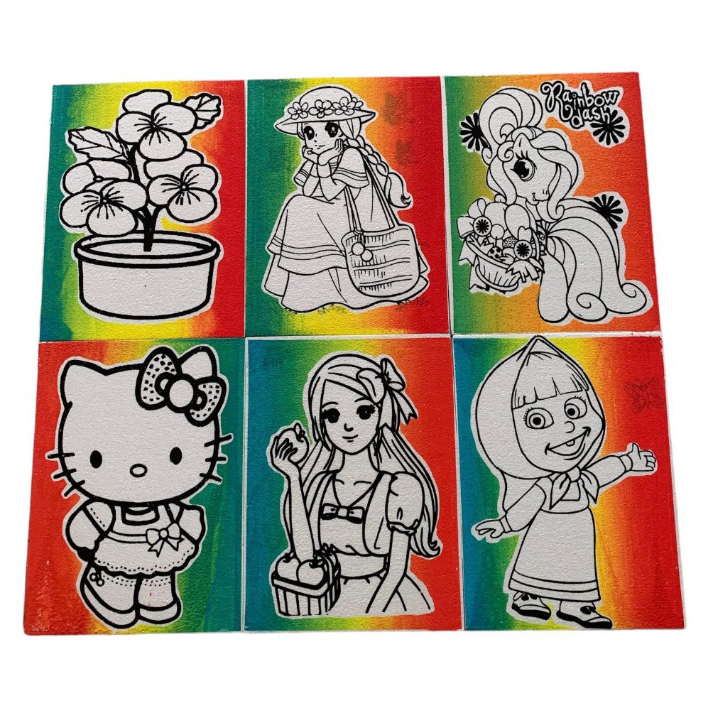 

25 Pcs Tanpa Lis Rainbow Sterofoam Lukis uk 33x5 Sterofoam Mewarnai Gabus Lukis Pasar Malam r W2S2