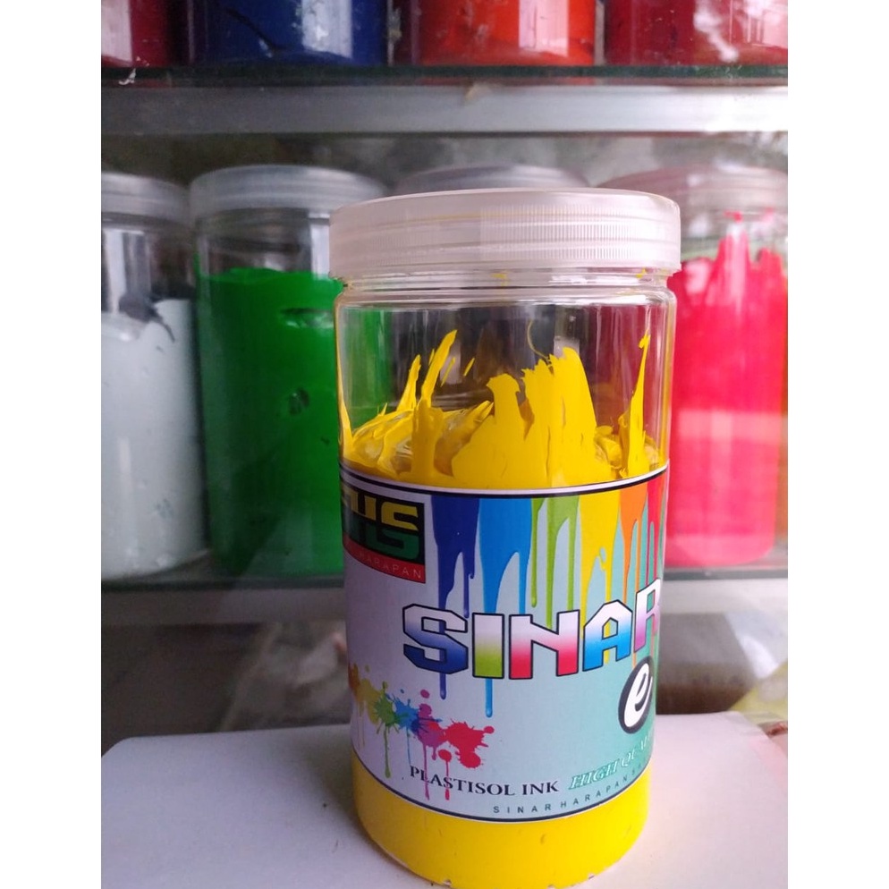 

Plastisol warna kuning SINAR HARAPAN SABLON kemasan 1kg u N3L2