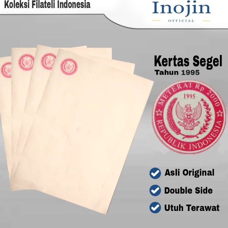 

KI3 Kertas Segel Tahun 1995 Double Side Asli Original