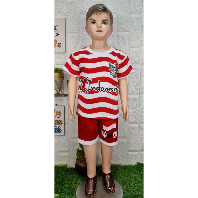 BAJU ANAK DIRGAHAYU KAOS ANAK MERAH PUTIH BAJU SALUR MERAH PUTIH ANAK LAKI-LAKI TERBARU 1-10 TAHUN