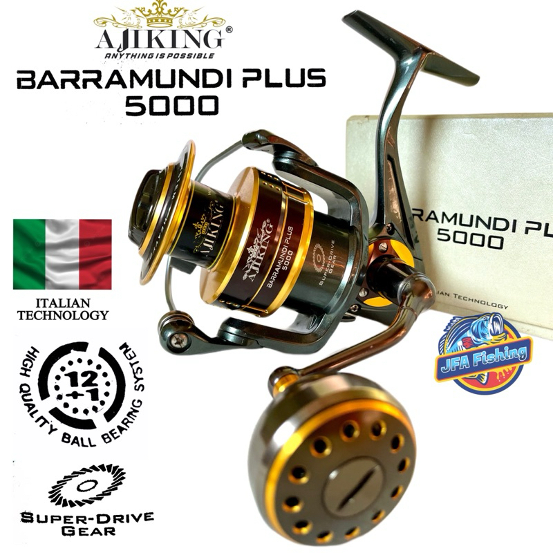 Reel Spinning Ajiking BARRAMUNDI PLUS 2000/5000 12+1BB PowerHandle