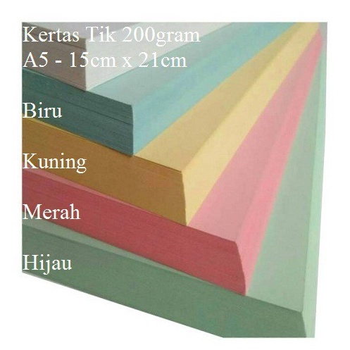 

Unggul A5 5 Lembar Kertas Tik 2gram A5