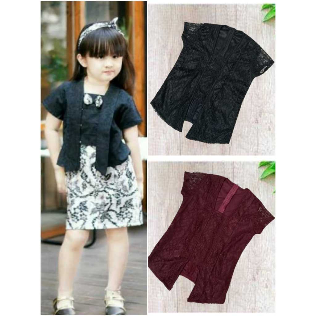 Atasan kebaya anak kutu baru//kebaya brukat anak//baju kebaya anak