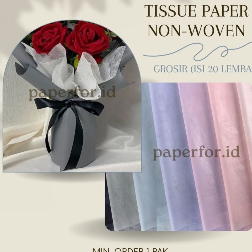 

KF7 GROSIR Kertas Buket Bunga TISSUE Wrapping Paper Florist isi 2 lembar