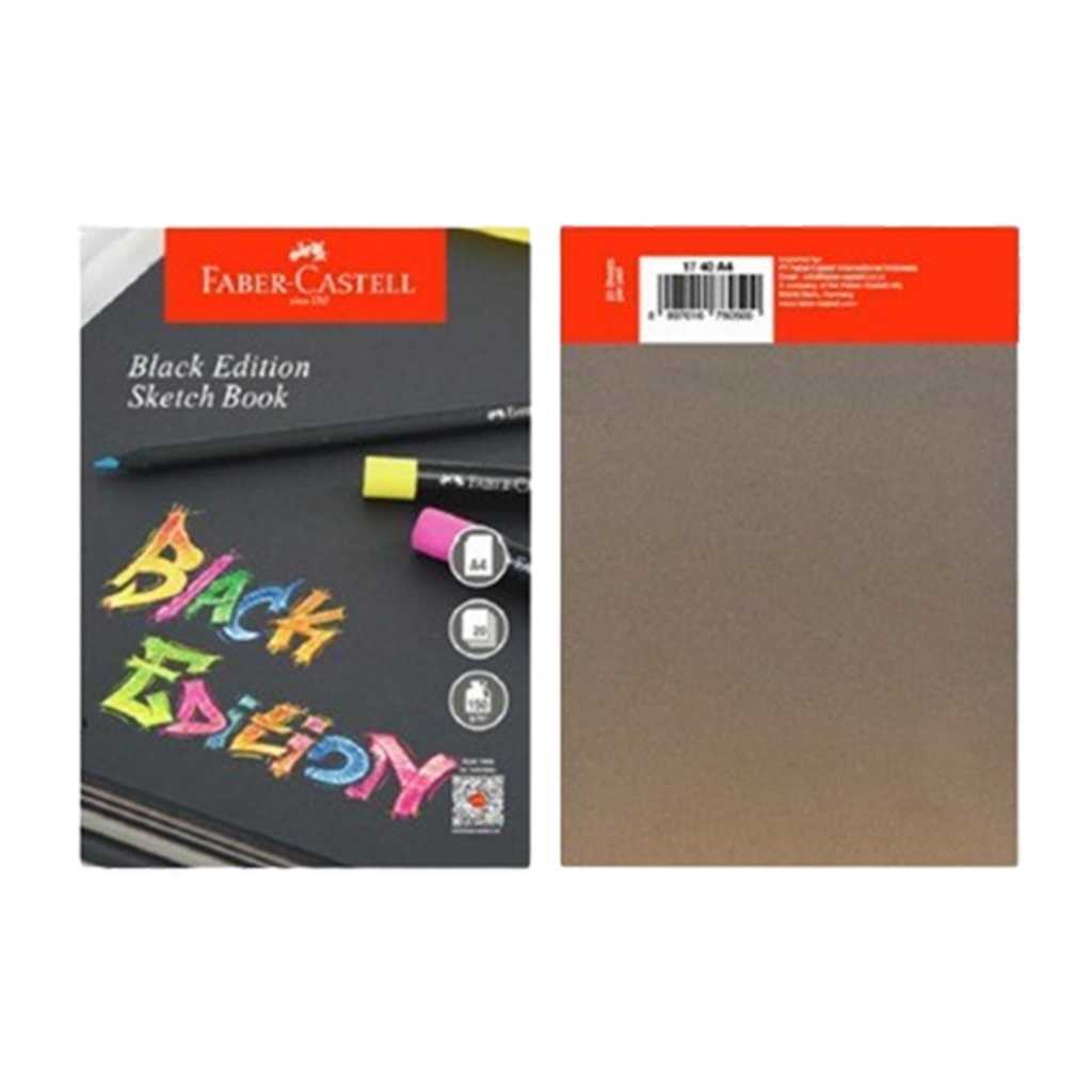 

Kertas Sketsa Hitam Faber Castell / Black Edition Sketch Book / Ukuran A4 / Isi 20 Lembar