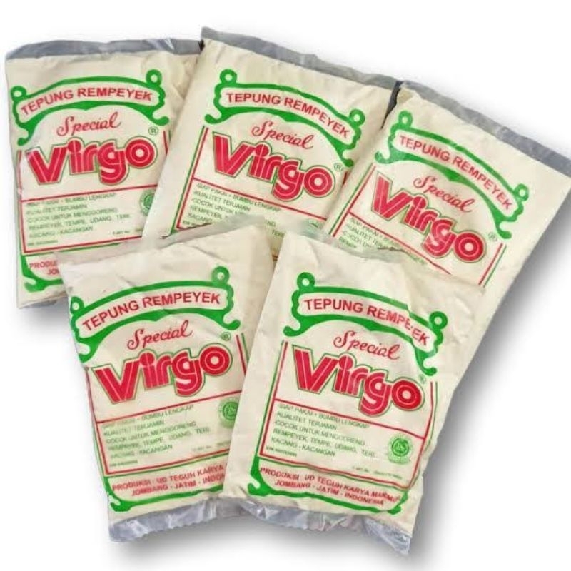 

tepung rempeyek virgo kuning 20gr 1pak isi 10