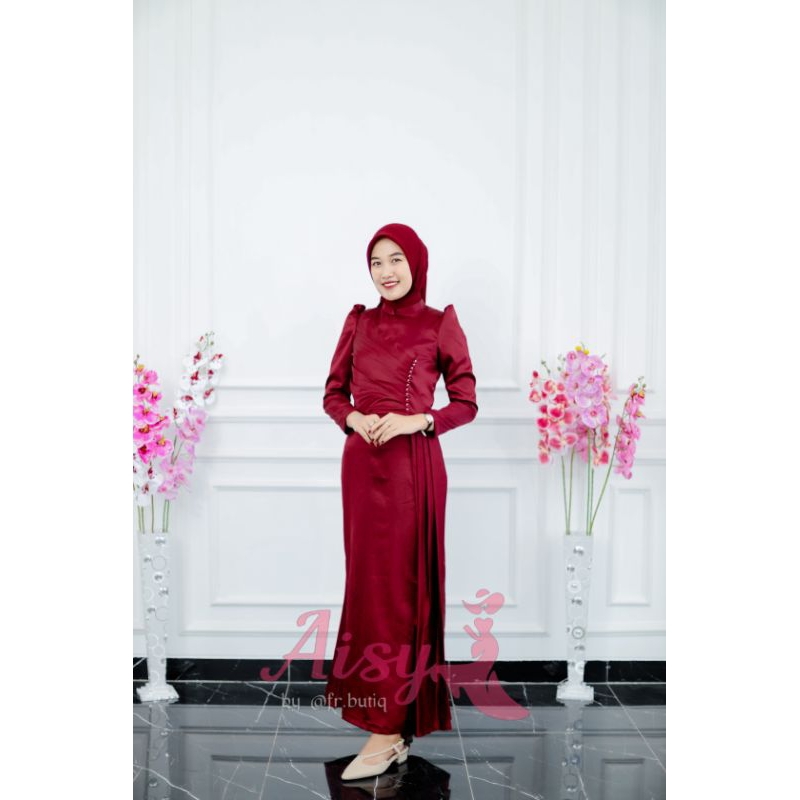 DRESS SATIN/DRESS KONDANGAN/BRIDESMAID/GAMIS SATIN/GAMIS PAYET/GAMIS MEWAH