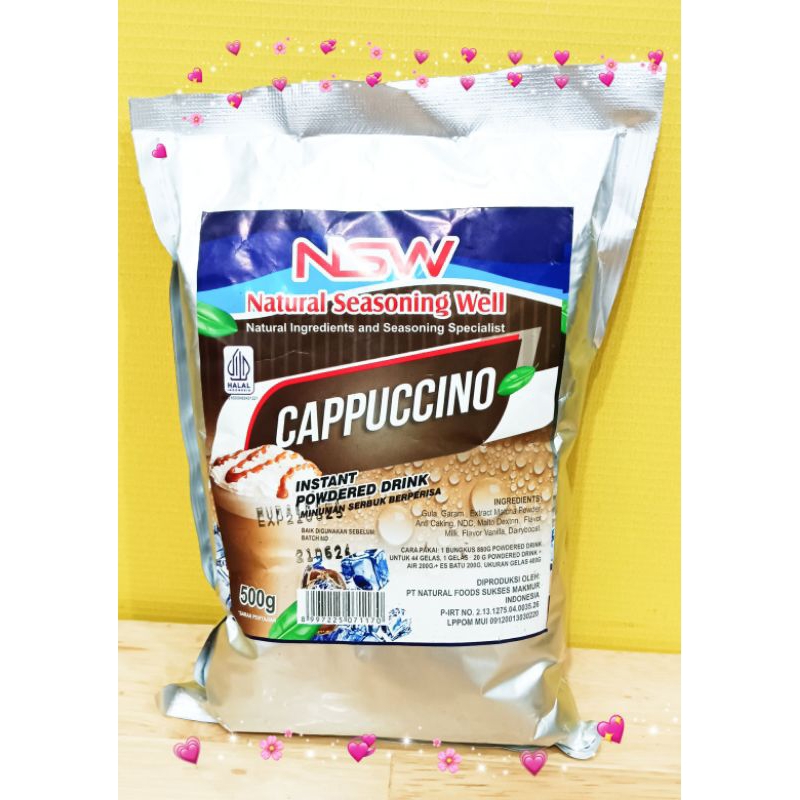 

NSW BLEND BUBUK MINUMAN PREMIUM RASA CAPPUCCINO 500GR/CAPPUCCINO INSTANT POWDERED DRINK NSW