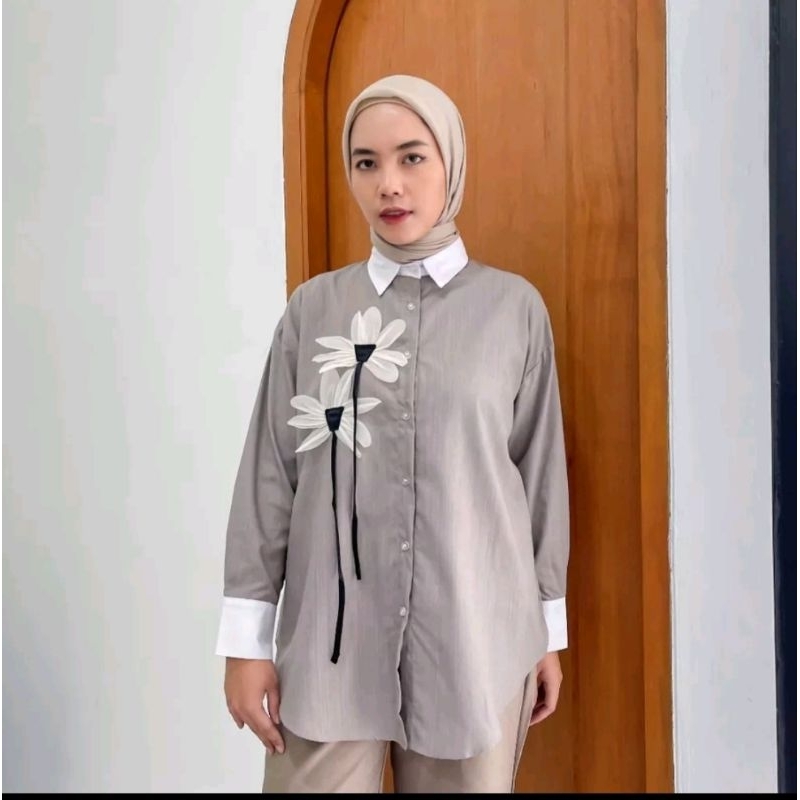 KEMEJA RESTU ANGGRAINI GRETA SHIRT TAUPE