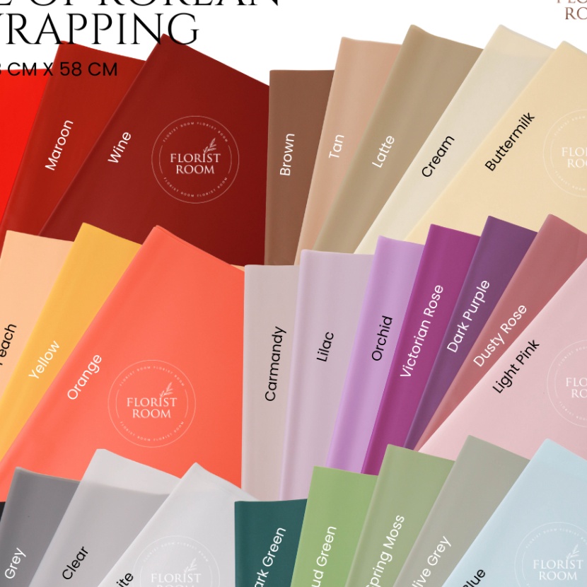 

HJ6 2 Lembar KL Korean Wrapping Cellophane barang Florist