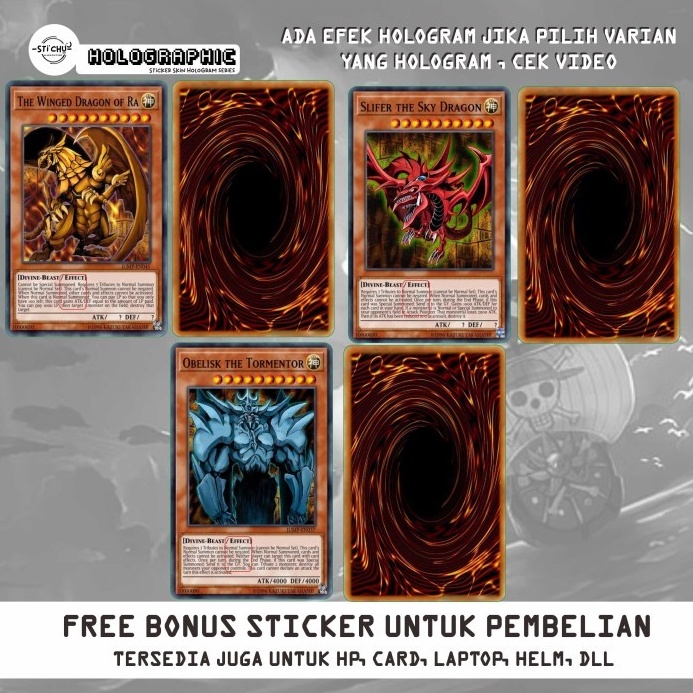 

SERU Sticker Skin Card ATM Emoney Flazz YuGi Oh card 2 Sisi kartu