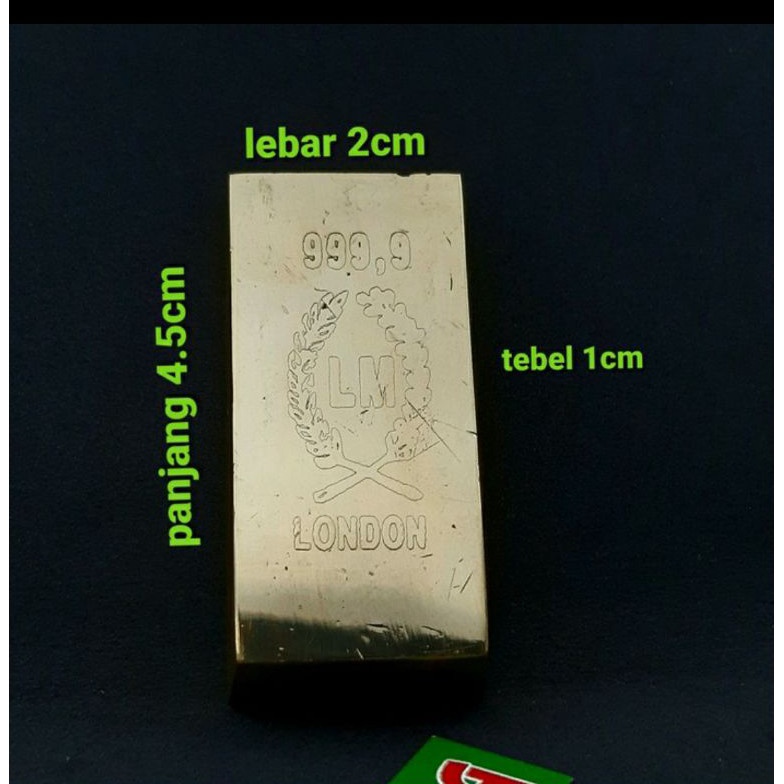 KHUSUS Barang Antik Replika Emas Batangan Lm Padi kapas Ukuran 25Gr Istimewa