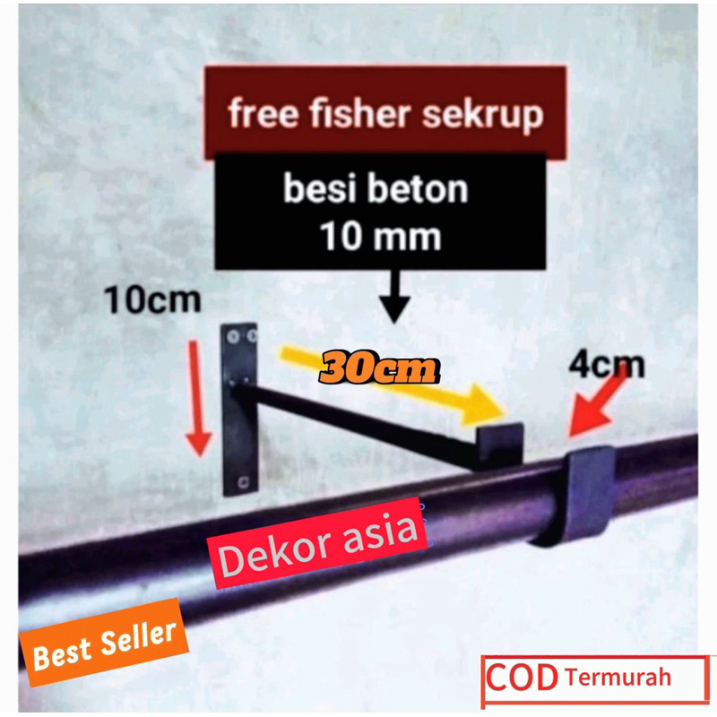 gantungan baju besi/Gantungan jemuran tempel besi/gantungan hanger