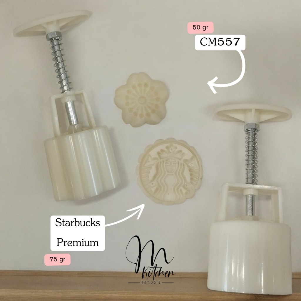 Cetakan Mooncake Starbucks Premium 75gr (6cm)