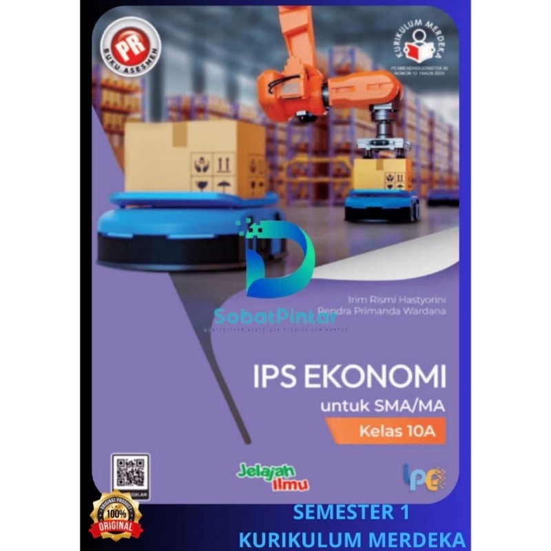 Buku lks pr interaktif IPS Ekonomi SMA Kelas X, 10 semester 1 Kurikulum Merdeka Tahun 2024 Intan Par