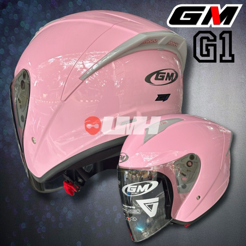 GM G1 HELMET HALFACE PINK