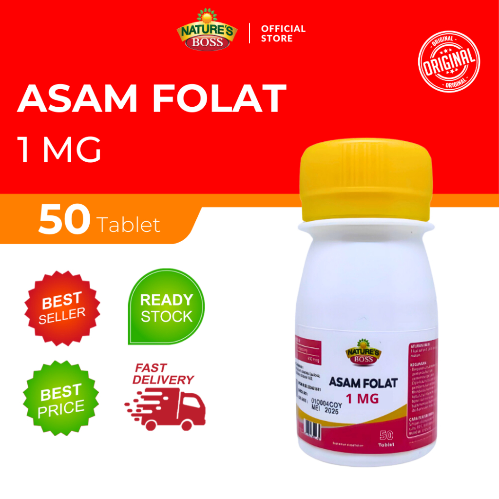 NATURES BOSS ASAM FOLAT 1 MG ISI 50