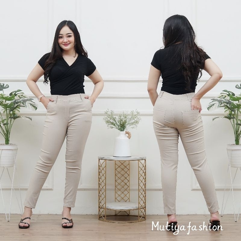 Celana Chino Wanita Bahan Melar Elastis / Elizabeth pants