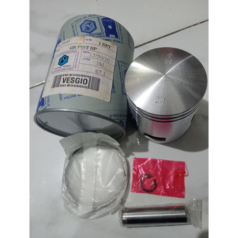 Piston Seher Set 3m Untuk Vespa Spartan 200cc Excel P200xe
