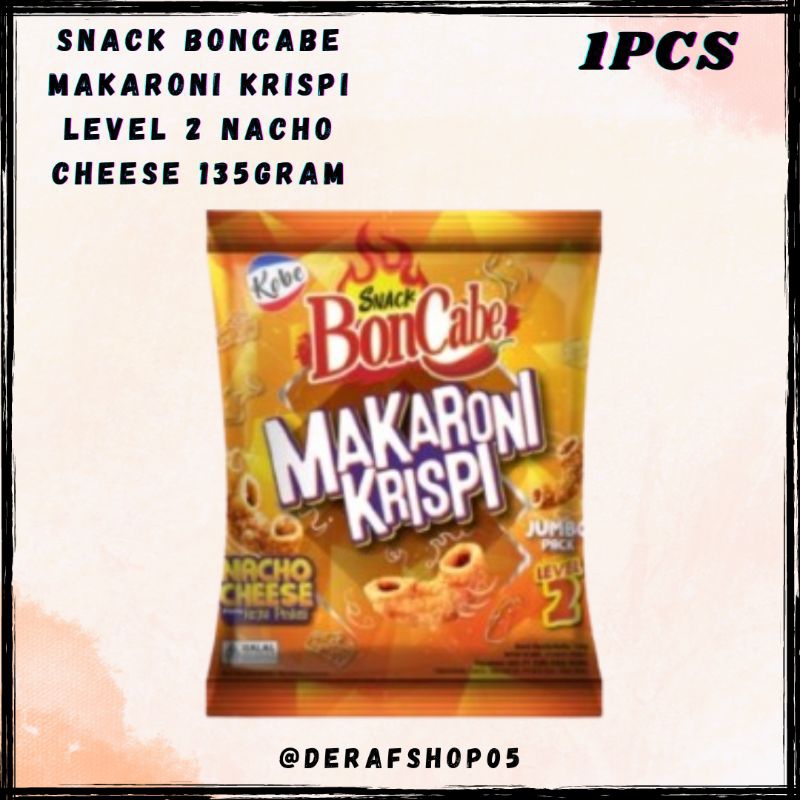 

Snack Boncabe Makaroni Krispi Keju Pedas Nacho Cheese Lv2 x 135gram