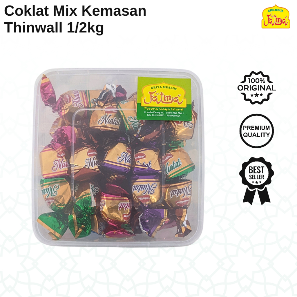 

Cokelat Arab Mix 500gram Kemasan Thinwall - Cokelat Oleh-oleh Haji dan Umroh