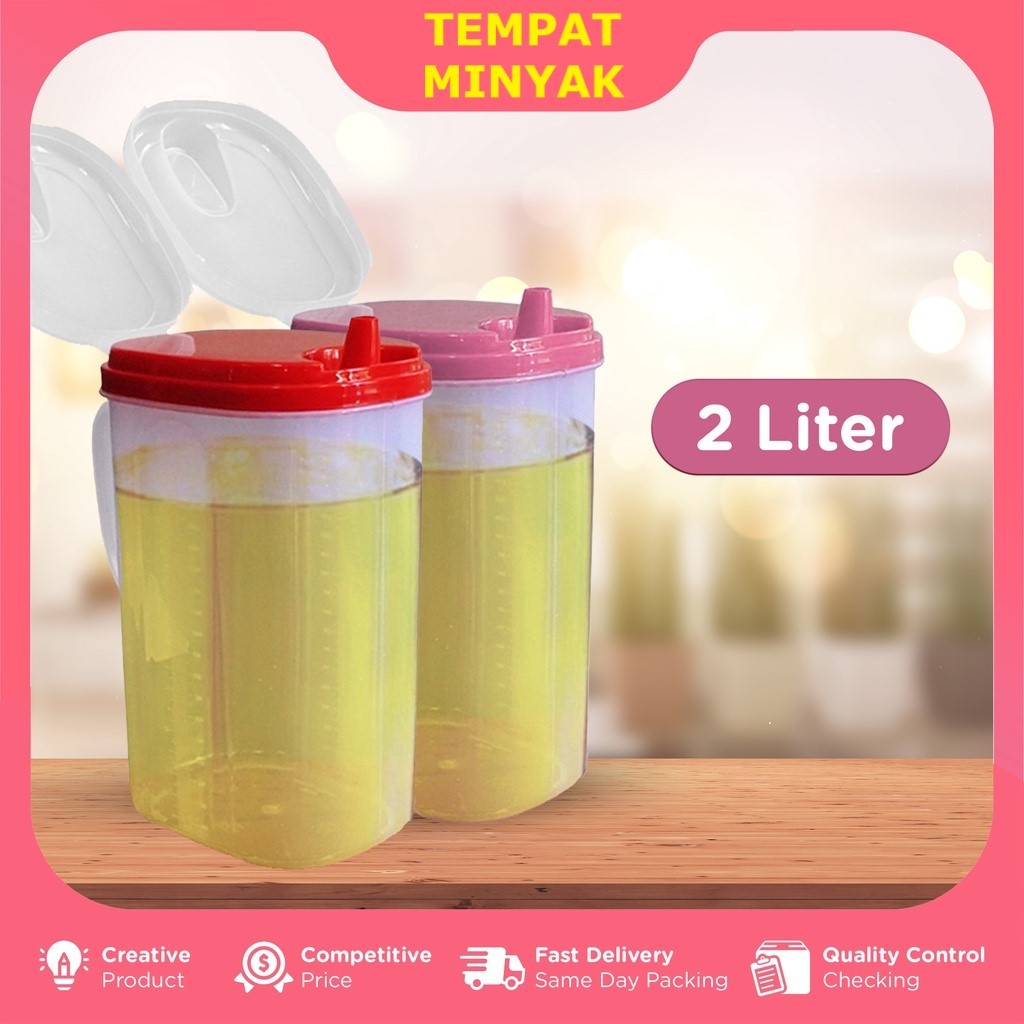 Tempat Minyak Goreng 2 Liter Kimplast/ Wadah Minyak Goreng Plastik 2 Liter/ Oil Jug Sally