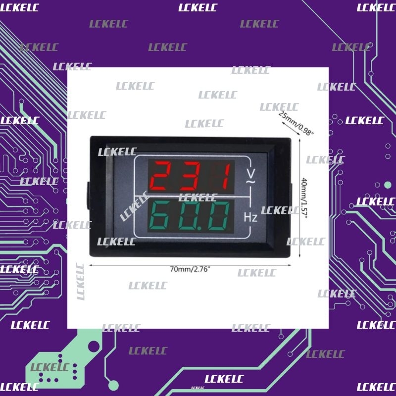 VOLTMETER DIGITAL VOLT AC + HZ