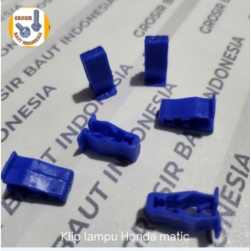 (paket 100pcs) Snap Fitting Klip Body Motor/ Klip Body Plastik/ Klip Plastik Lampu/ Klip Biru