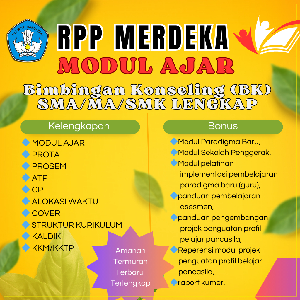 

Modul Ajar BK Kelas 10,11,12 SMA/SMK Kurikulum Merdeka