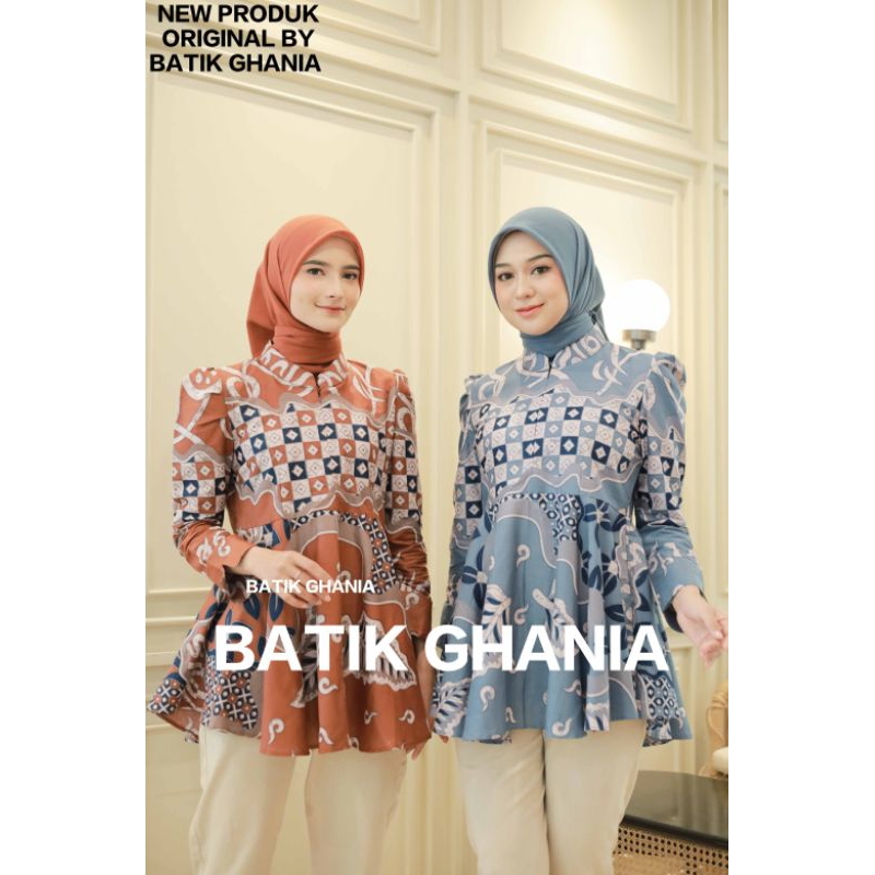 Batik Wanita Lengan Panjang Atasan Batik Kantor Baju Wanita Lengan Panjang BY BATIK GHANIA