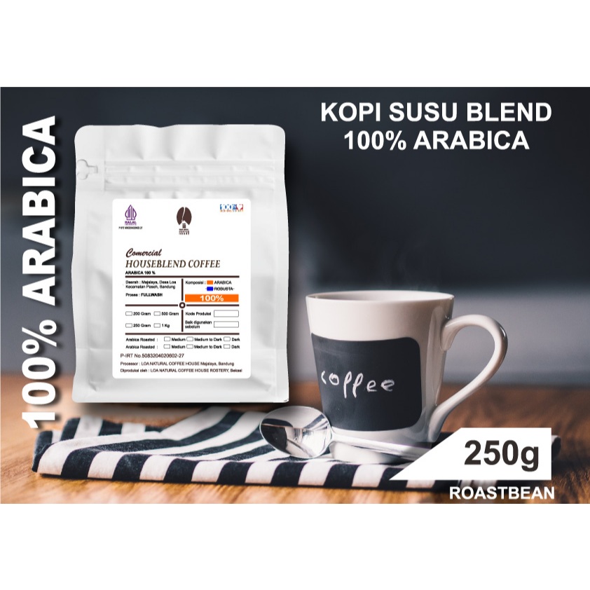 

HOUSEBLEND COFFEE COMMERCIAL 100%ARABICA 250 GRAM