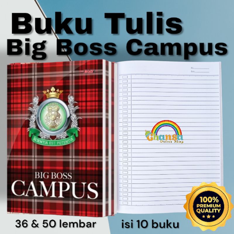 

Buku Campus Big Boss Sidu Buku Boxy Panjang 36 lembar 50 lembar