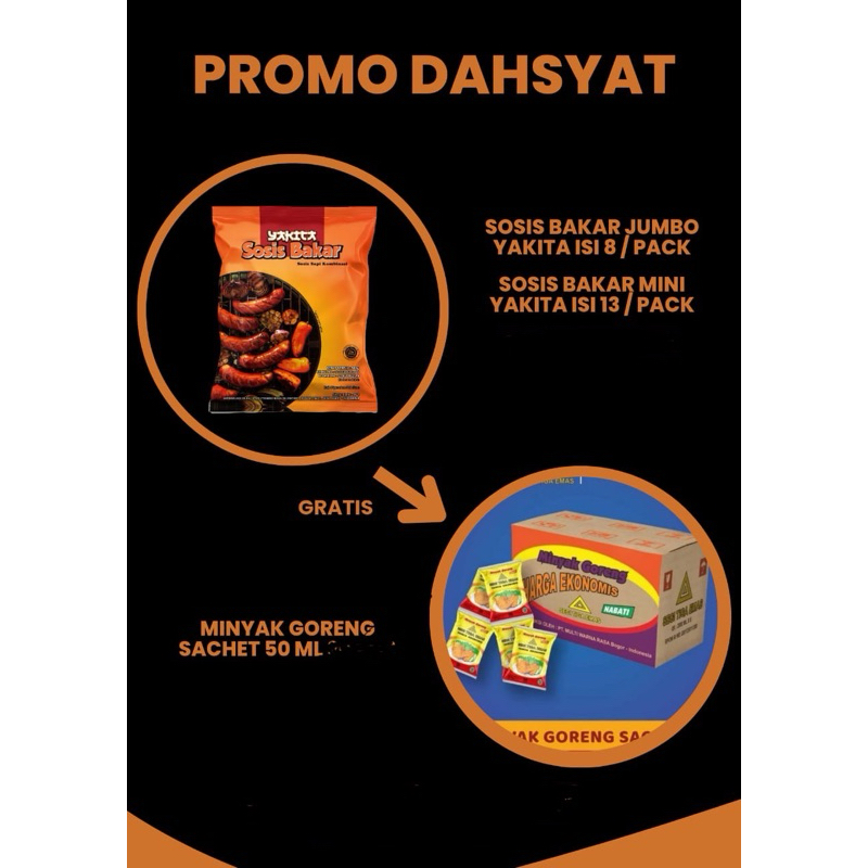 

Yakita Sosis Bakar (Free Minyak)