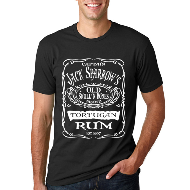 Kaos Jack Sparrow Tshirt Bahan 100% Cotton Black | Tangan Pendek & Tangan Panjang | Shortsleeve & Lo