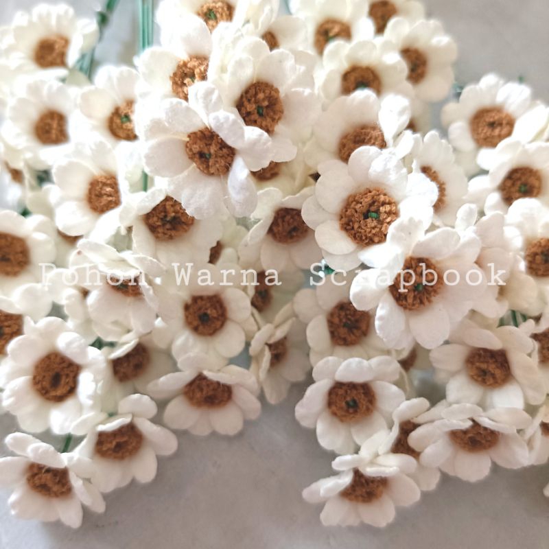 BUNGA KERTAS IXO MINI | BAHAN MAHAR RUSTIC SCRAPBOOK