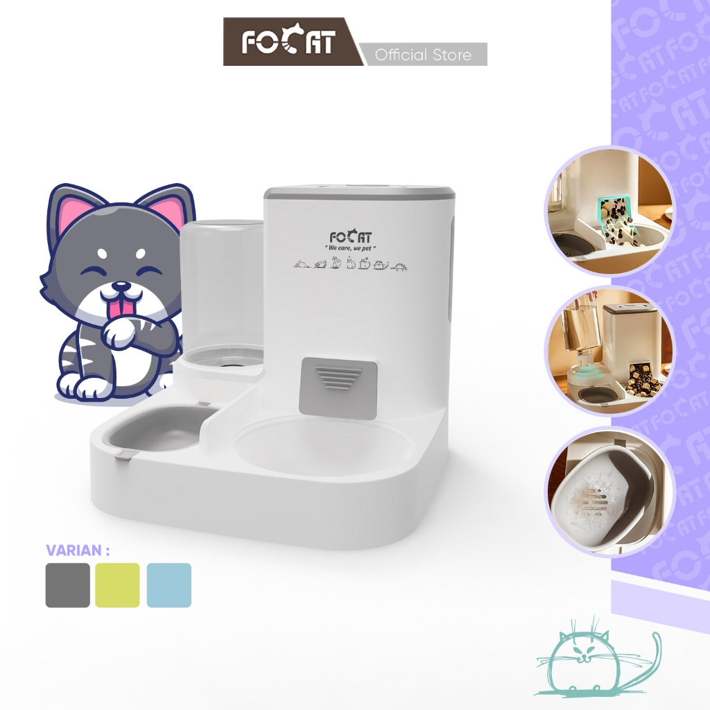 FOCAT Tempat Makan & Minum Otomatis Kucing Anjing Ekstra Besar M76 Automatic Pet Feeder