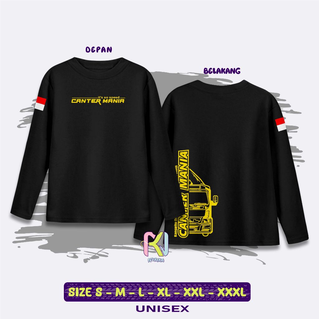 KAOS CANTER MANIA LENGAN PANJANG | KAOS KOMUNITAS DRIVER MUDA TRUK CANTER